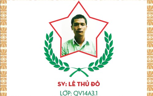 Chúc mừng sinh viên Lê Thủ Đô - Lớp QV14A3.1
